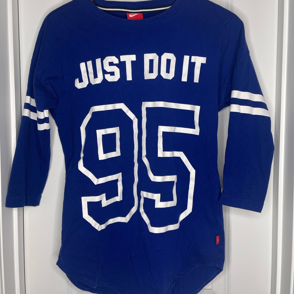 Nike long shirt blue small